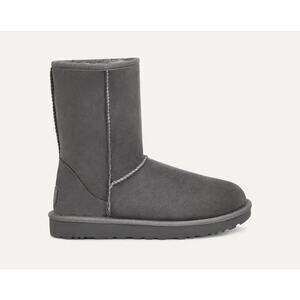UGG Classic Short II Gray Suede Sheepskin Boots Women’s Size 8 Cozy Warm